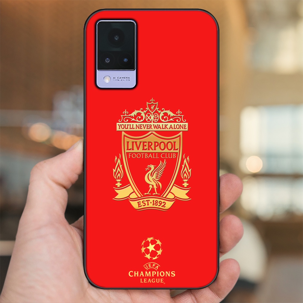 Ốp lưng Vivo V21 viền đen in hình Liverpool FC