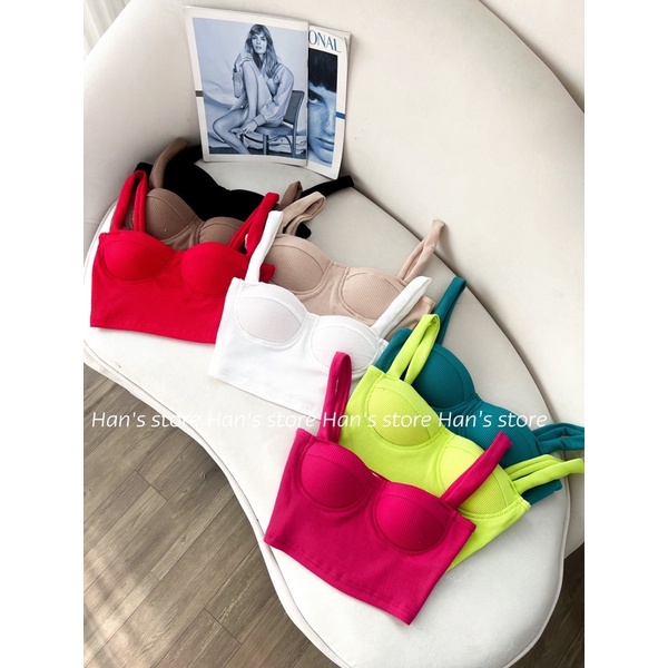 ÁO CROP 2 DÂY CÚP NGỰC CÓ ĐỆM NGỰC