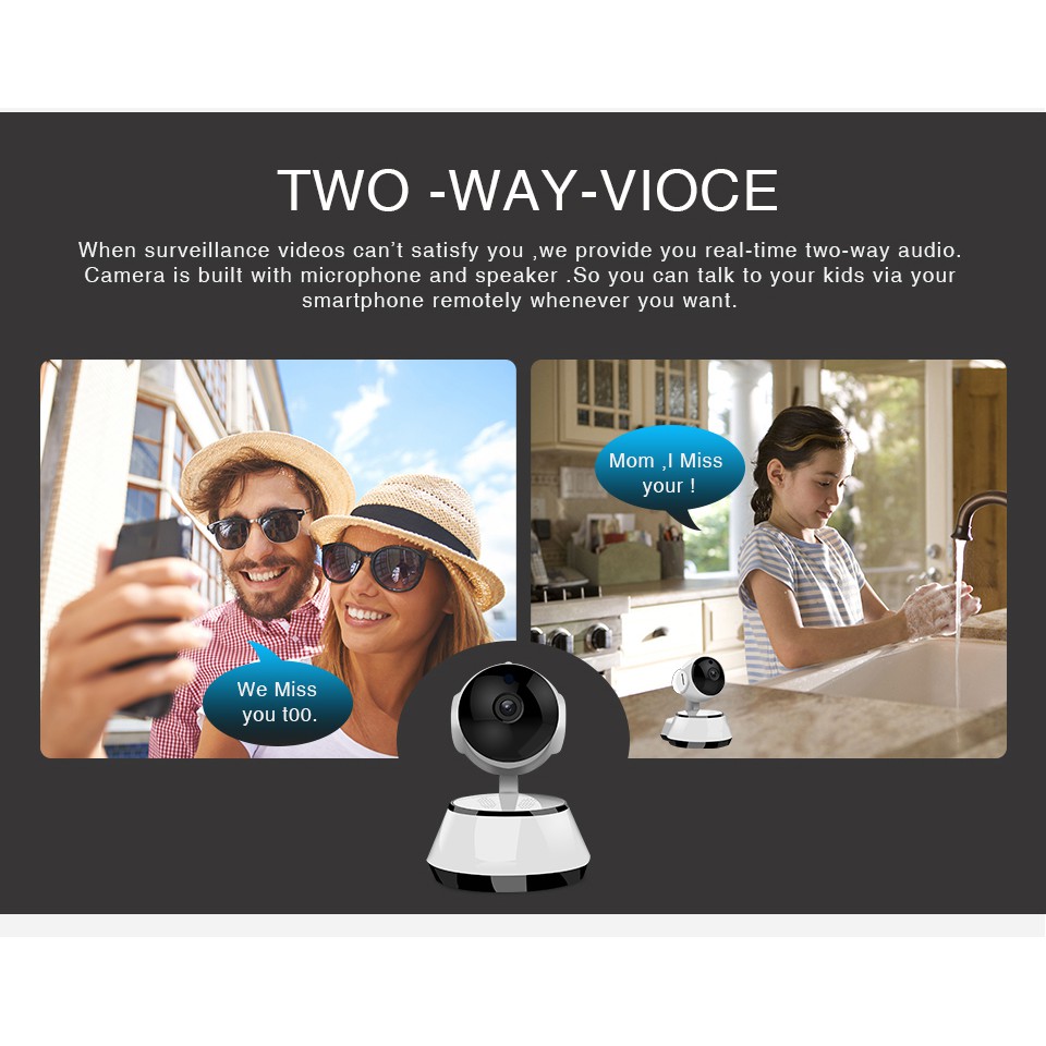 [FREESHIP] Camera IP Giám Sát Xoay 360 độ Kết nối Wifi V380 [Bảo Hành 12 Tháng]