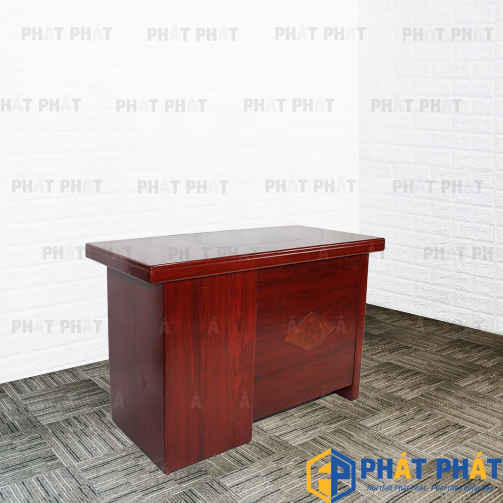 Bàn văn phòng Phát Phát 1.2x0.6m có hộc tủ. Bàn làm việc giám đốc, trưởng phòng chính hãng - BTP2H