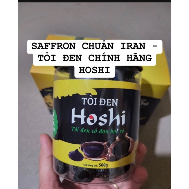 Tỏi đen Hoshi ( loại hộp 500g bóc vỏ sẵn )