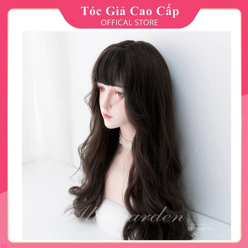 Tóc giả nữ nguyên đầu xoăn đuôi đẹp, QS143