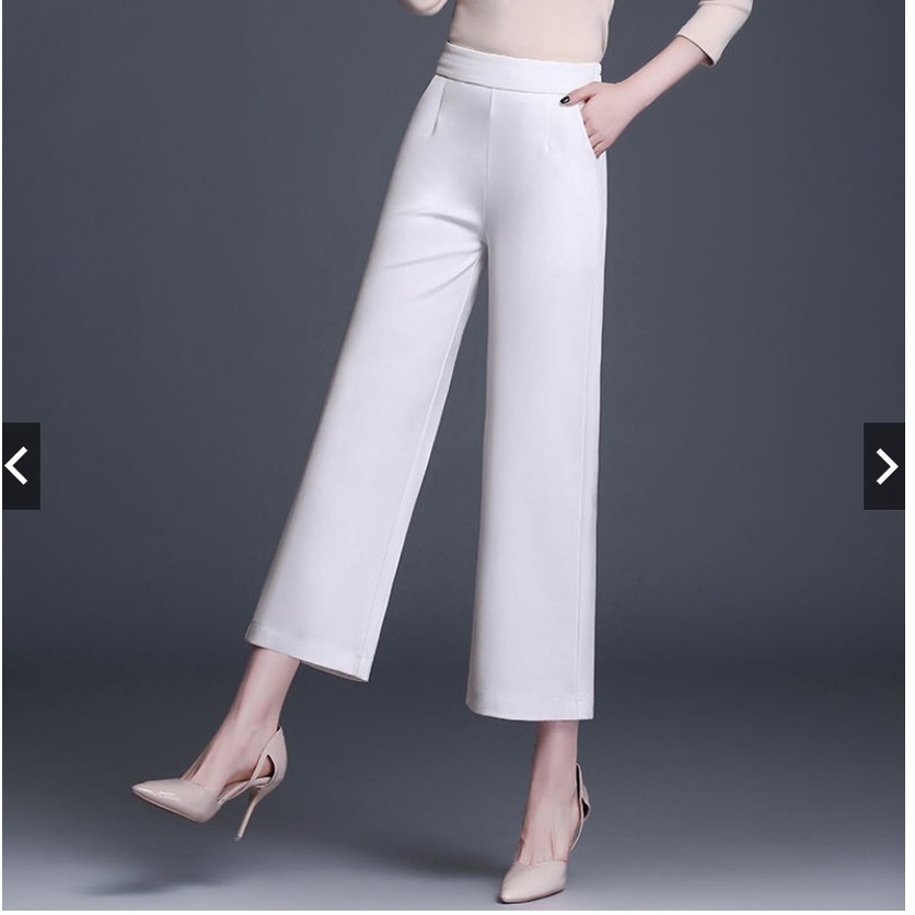 Dây Kéo Sườn, Quần Ống Rộng Nữ Lưng Cao, Có Siêu Bigsize 88KG, Vải Tuyết Mưa Dày đẹp