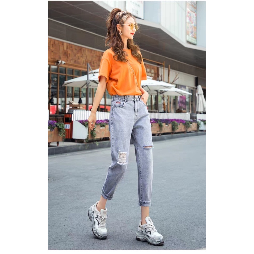 Quần bò baggy nữ quần jean baggy nữ quần jeans nữ lưng cao cạp cao quần nữ đẹp 3 size S M L hot 2022 SKShop22 | BigBuy360 - bigbuy360.vn