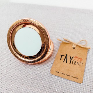Phôi gương gấp tròn khắc vân 7cm