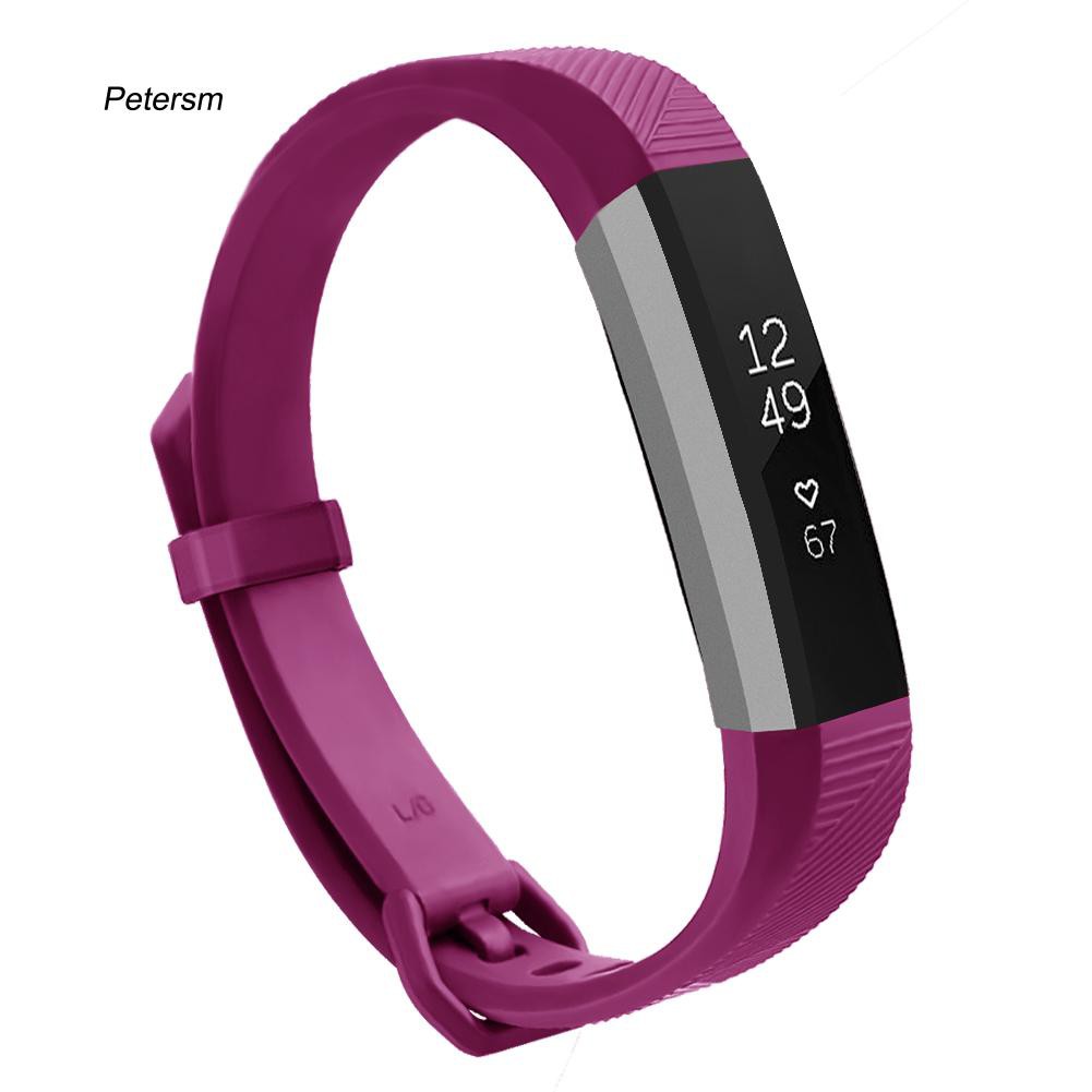 Dây đeo thay thế cho đồng hồ Fitbit Alta HR màu trơn bằng silicon