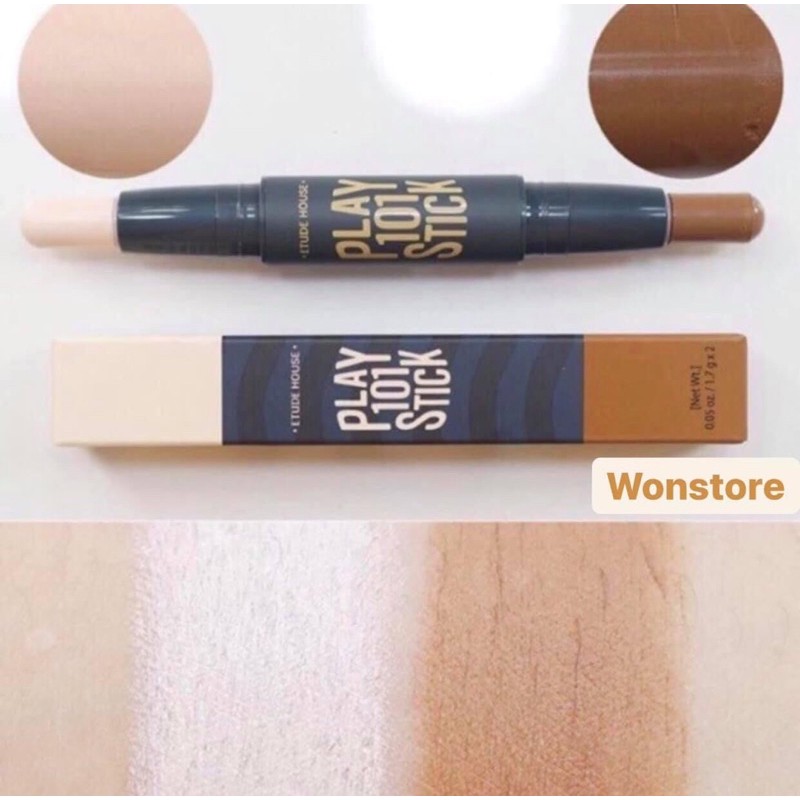 Bút Tạo Khối Hai Đầu Etude House Play 101 Stick Contour Màu 01