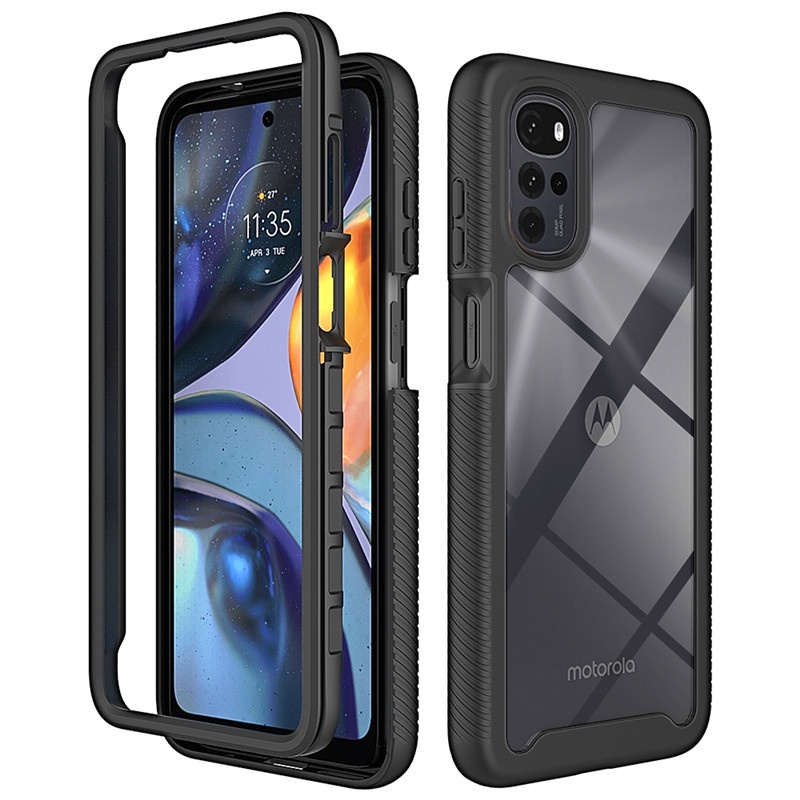 Ốp Điện Thoại Cứng Viền Silicon 2 Trong 1 Chống Sốc Cho Motorola Moto E32 E32S G22 Moto G22