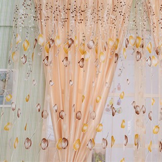 Rèm treo cửa họa tiết hoa tulip sành điệu