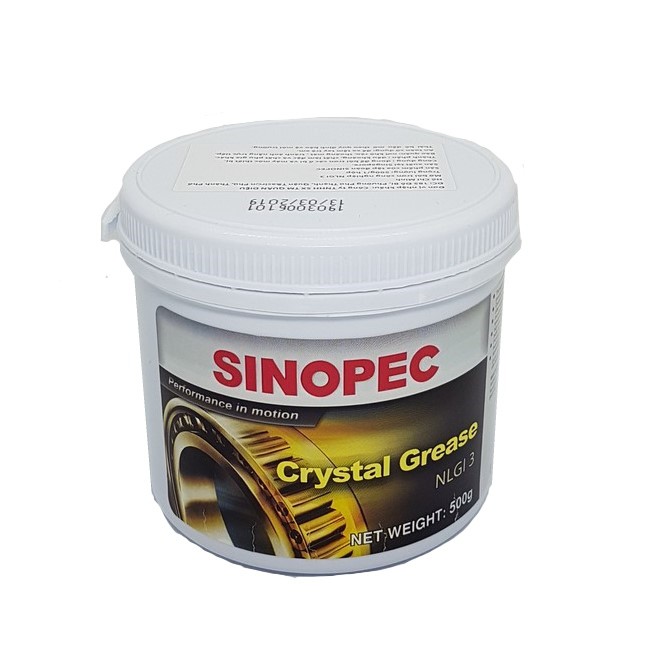 Sinopec Crystal Grease NLGI 3 500GR Mỡ vàng dùng công nghiệp