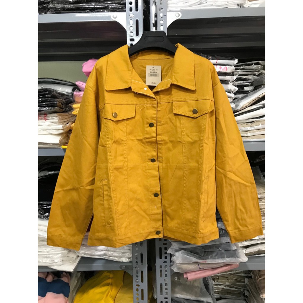 ÁO KHOÁC KAKI MÀU VÀNG - NGHỆ FOME RỘNG NAM VÀ NỮ MẶC  RẤT CHẤT. 0KS4