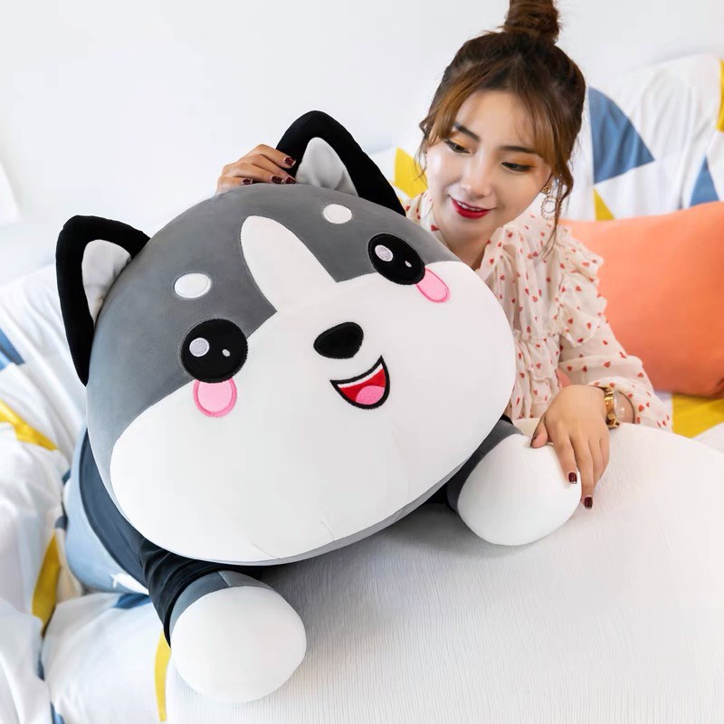 Gấu Bông Mèo , Gối Ôm Mèo Husky Khổng Lồ Size 1M1/1M3/1M6