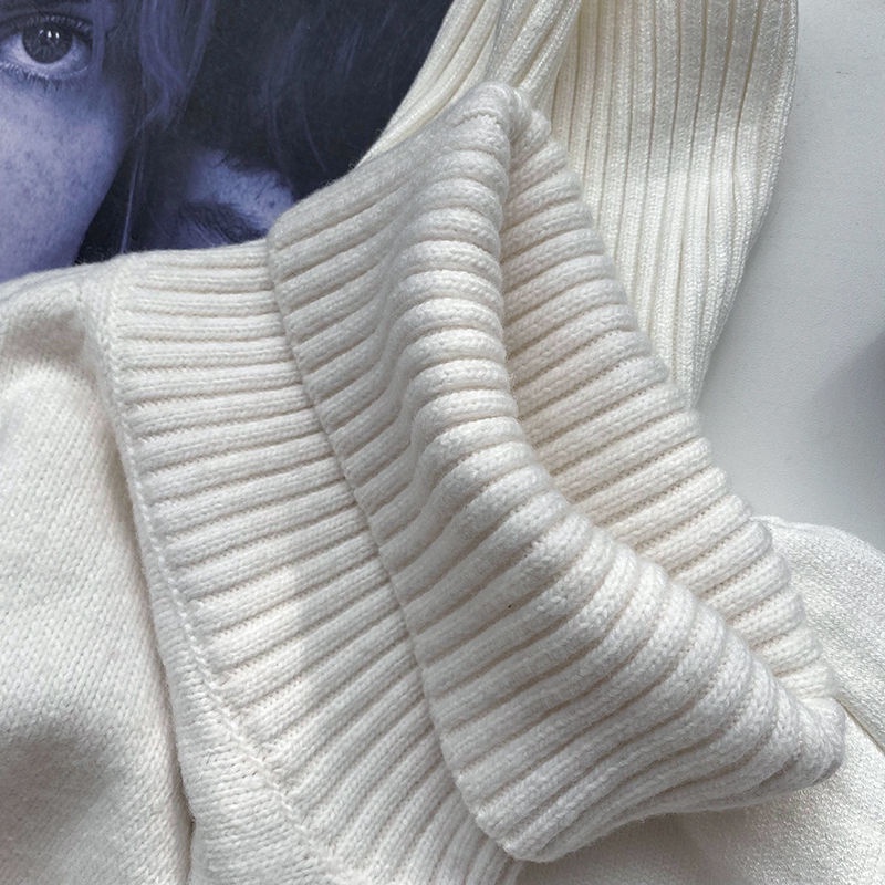 Áo Sweater Cổ Cao Kẻ Sọc Kiểu Nhật Bản Thiết Kế Đơn Giản Hợp Thời Trang