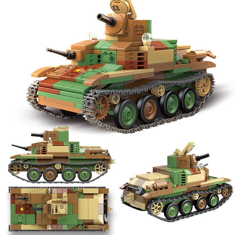 Set 403 Mô Hình Xe Tăng MOC WW2 Type 92 Đồ Chơi Cho Bé