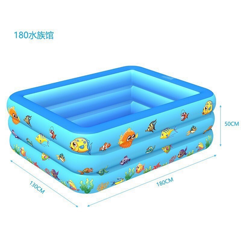 Bể bơi cho bé tại nhà ,bể bơi 3 tầng loại dày ( Tặng miếng dán )