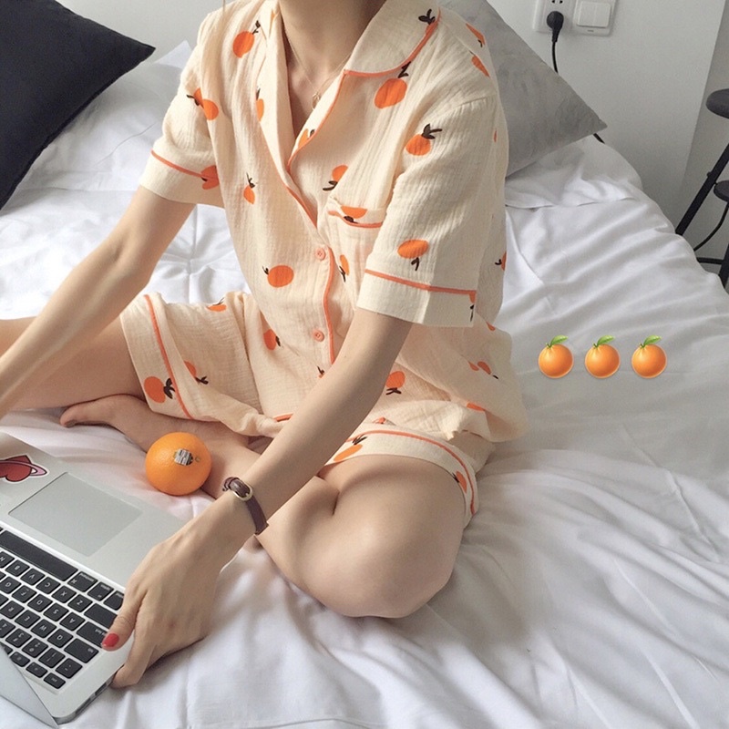 Bộ ngủ - Pijama trái cây chất xốp mát