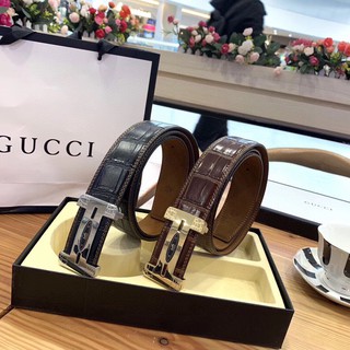 Dây lưng nam da thật cao cấp dập vân Gucci