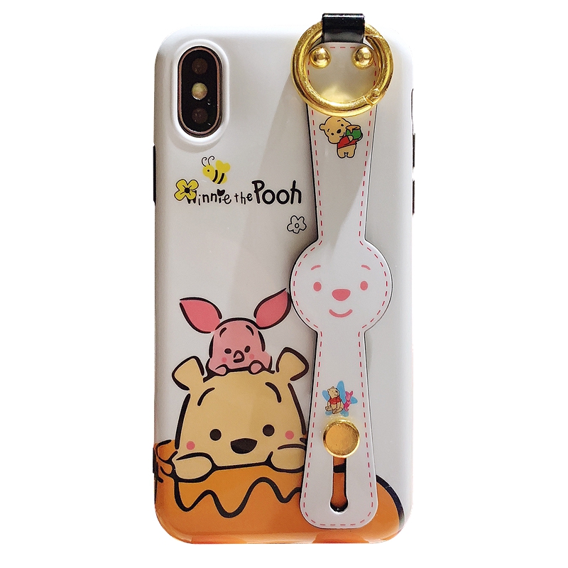 Ốp điện thoại họa tiết gấu Pooh với dây đeo xinh xắn cho iphone xs max xr 8plus 7 | BigBuy360 - bigbuy360.vn