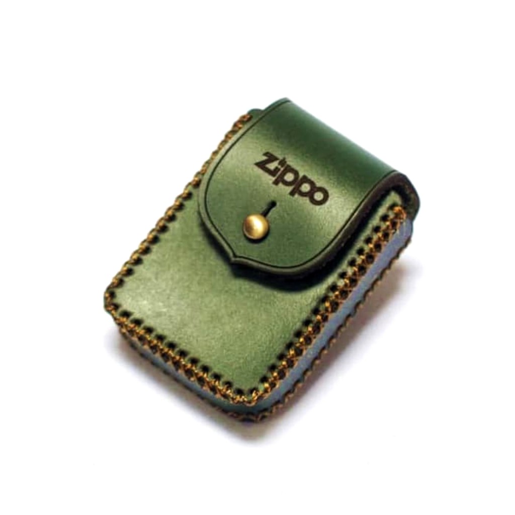 Zippo Ví Da Nam Có Khóa Kéo Màu Nâu Nhạt Màu Sắc