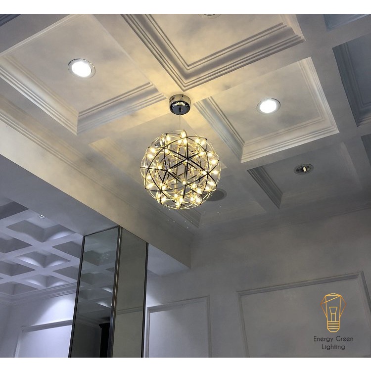 Đèn thả cầu Energy Green Lighting sao kiểu dáng hiện đại, sang trọng phi 300 - 18 bóng led (Ánh sáng vàng) - Bảo hành 12