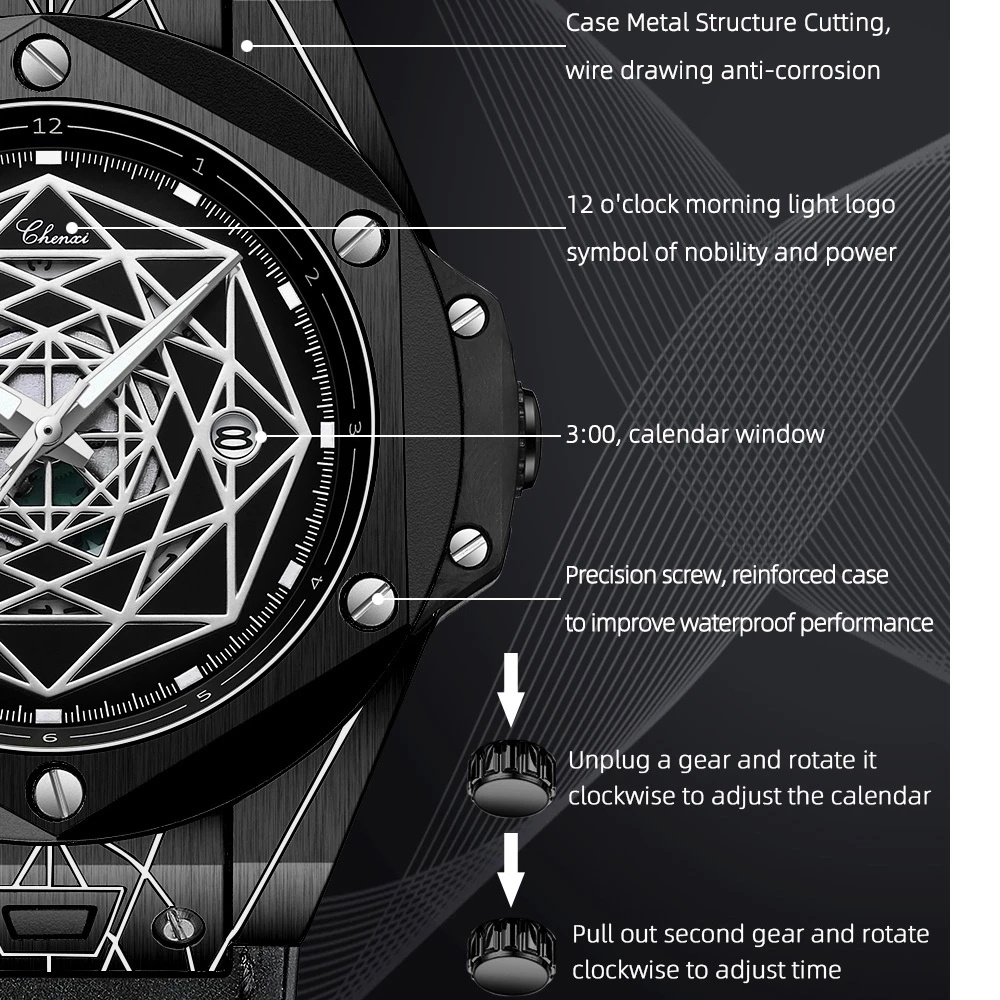 Đồng Hồ Nam CHENXI 8249 Thiết Kế Sang Trọng