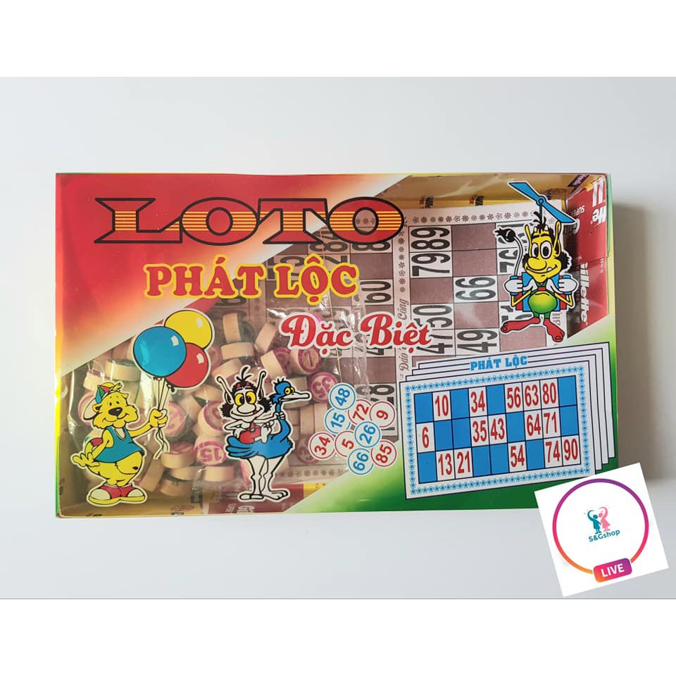 Bộ Cờ Lô Tô Phát Lộc Cao Cấp - Bộ Cờ Lô Tô Bingo 90 Số, Boardgame