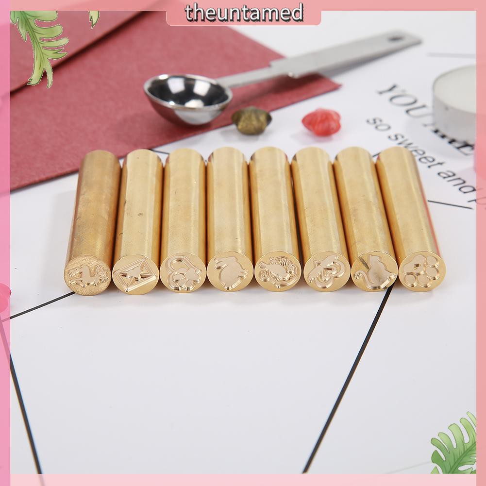Con dấu đầu tròn bằng đồng thau phong cách cổ điển