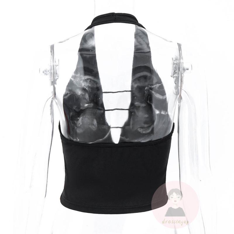 Áo Tank Top Hai Dây Hở Lưng Màu Sắc Thời Trang Mùa Hè Cho Nữ