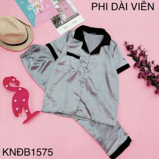 Bộ phi lụa tay ngắn - quần dài phối siêu đẹp