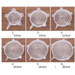 Bộ 6 Nắp Silicon Bọc Thức Ăn