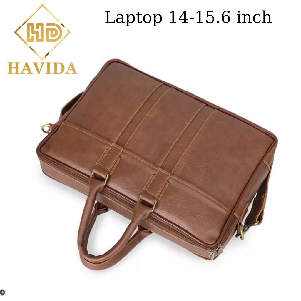 Túi xách da HAVIDA V3S cao cấp chống nước, chống sốc - Cặp laptop - Hàng chính hãng