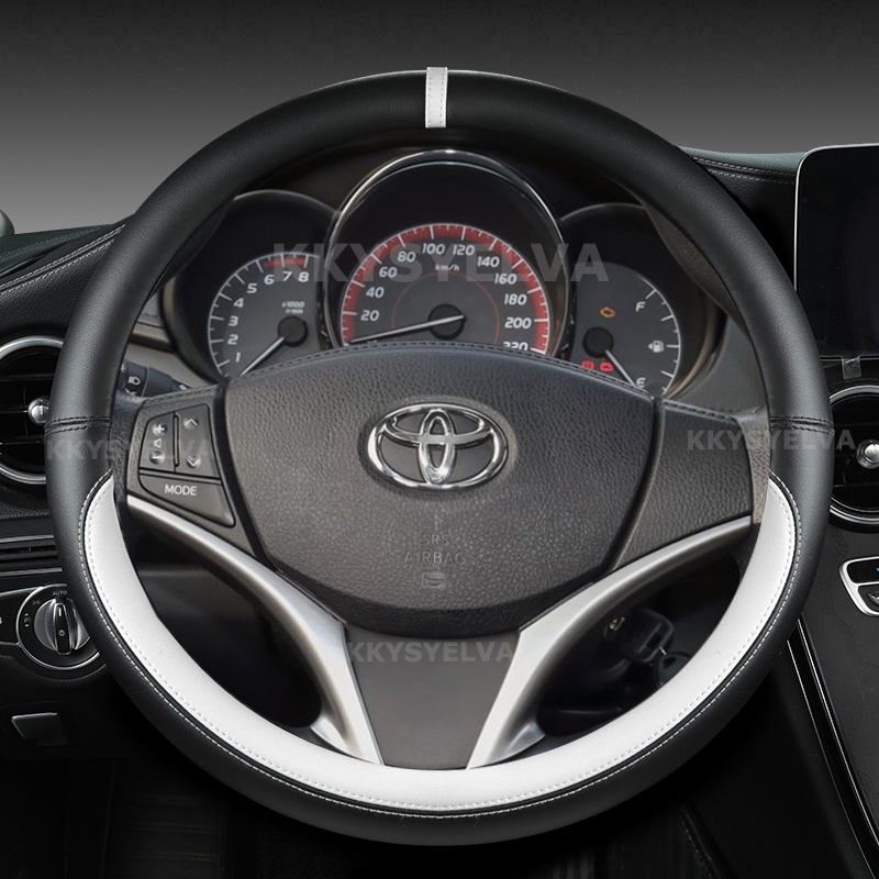 Vỏ Bọc Vô Lăng Xe Hơi Toyota 38cm Bằng Da Cao Cấp
