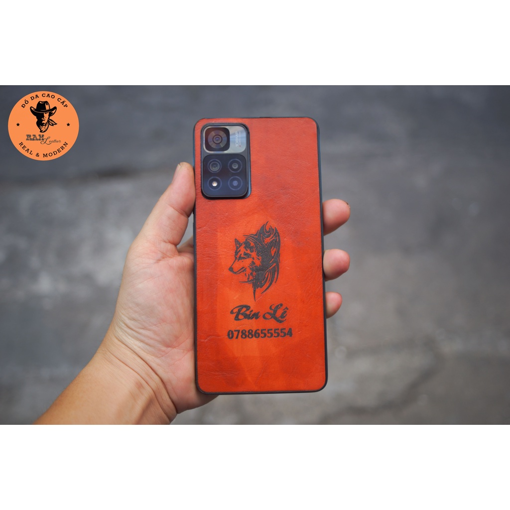 Tấm dán lưng điện thoại Xiaomi da bò vegtan - RAM Leather