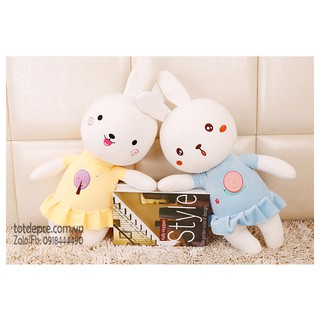 Thỏ bông mềm mặc váy 35cm