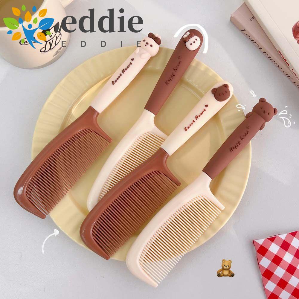 Lược Chải Tóc Tay Cầm Màu Trà Sữa Hình Gấu Thỏ Hoạt Hình Dễ Thương