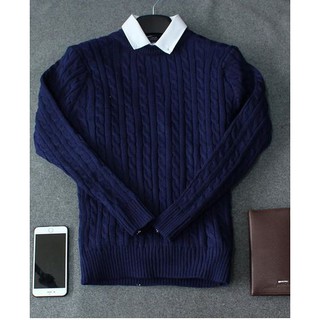 Áo Len Vặn Thừng, Cao Cấp Dáng Chuẩn Slimfit, Dày Dặn, Siêu Ấm