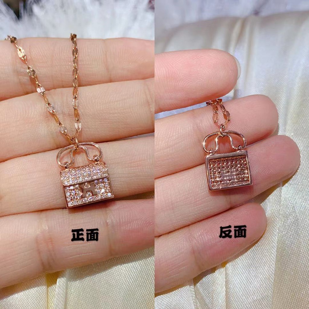 Toàn Bộ Dây Chuyền Mặt Chữ H Đính Đá Zircon Thời Trang