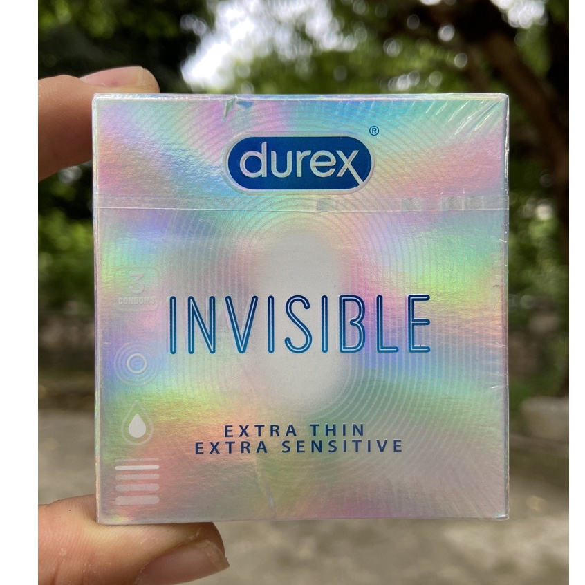 BAO CAO SU DUREX INVISIBLE EXTRA THIN EXTRA SENSITIVE HỘP 3 cái