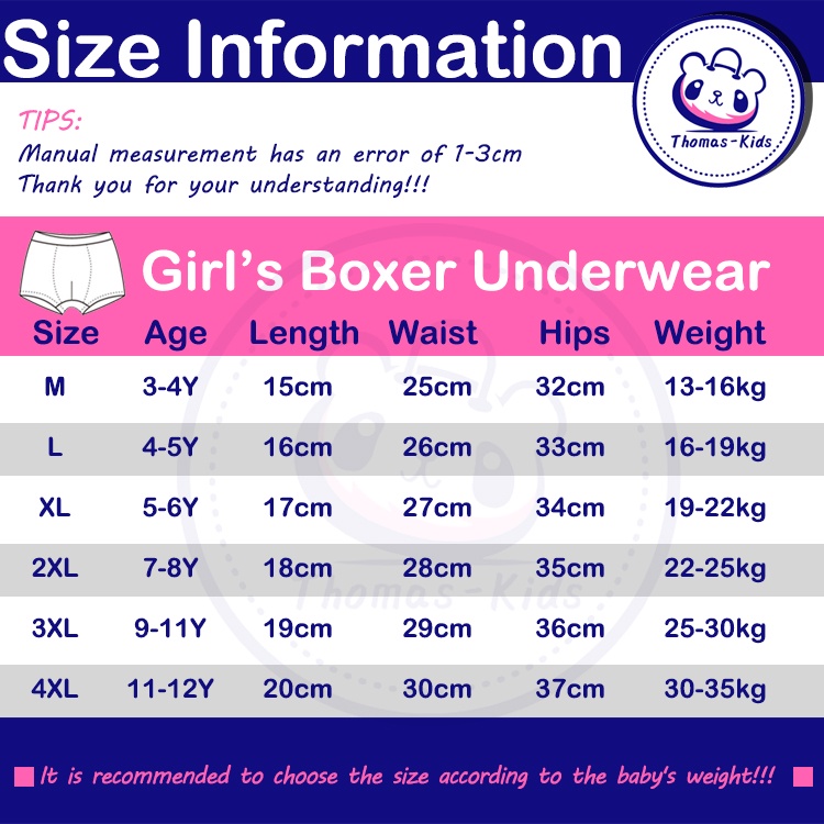 Set 5 Quần Lót Boxer Bằng Cotton Thoáng Khí Thoải Mái In Họa Tiết Công Chúa Nhỏ Cho Bé Gái 3-12 Tuổi