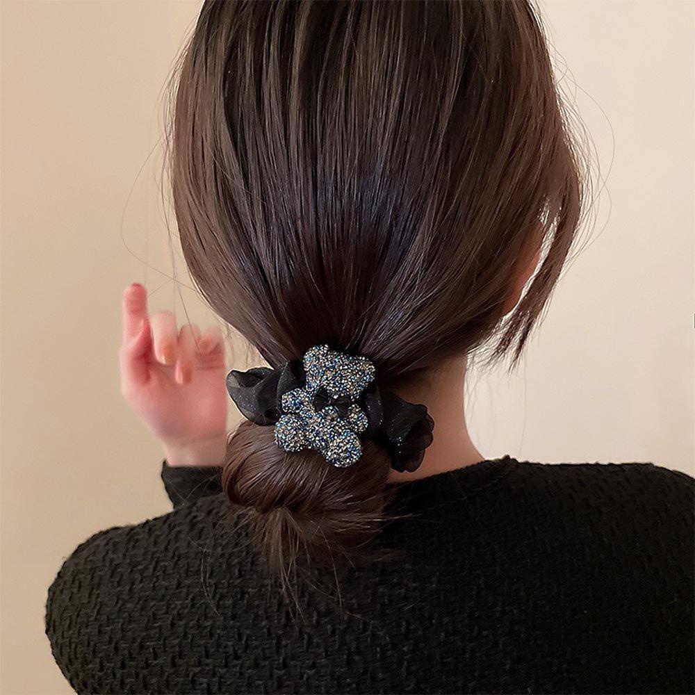 Dây Buộc Tóc Đuôi Ngựa Hình Gấu Phong Cách Hàn Quốc Thanh Lịch Cho Nữ Giá Đỡ