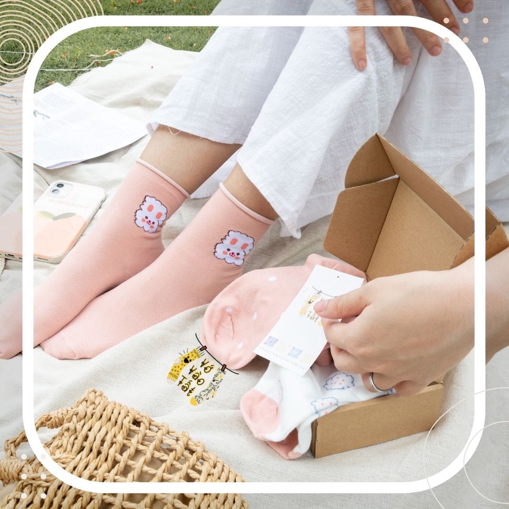 TẤT VỚ NỮ CỔ CAO HỒNG CAM