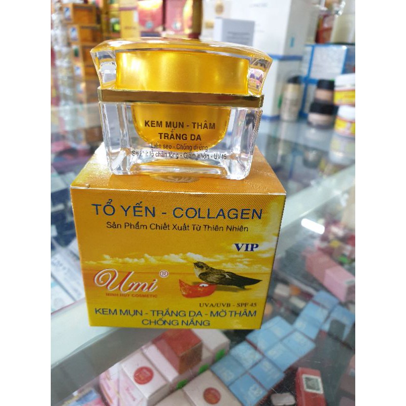 Kem umi yến đỏ collagen mụn thâm trắng 25g