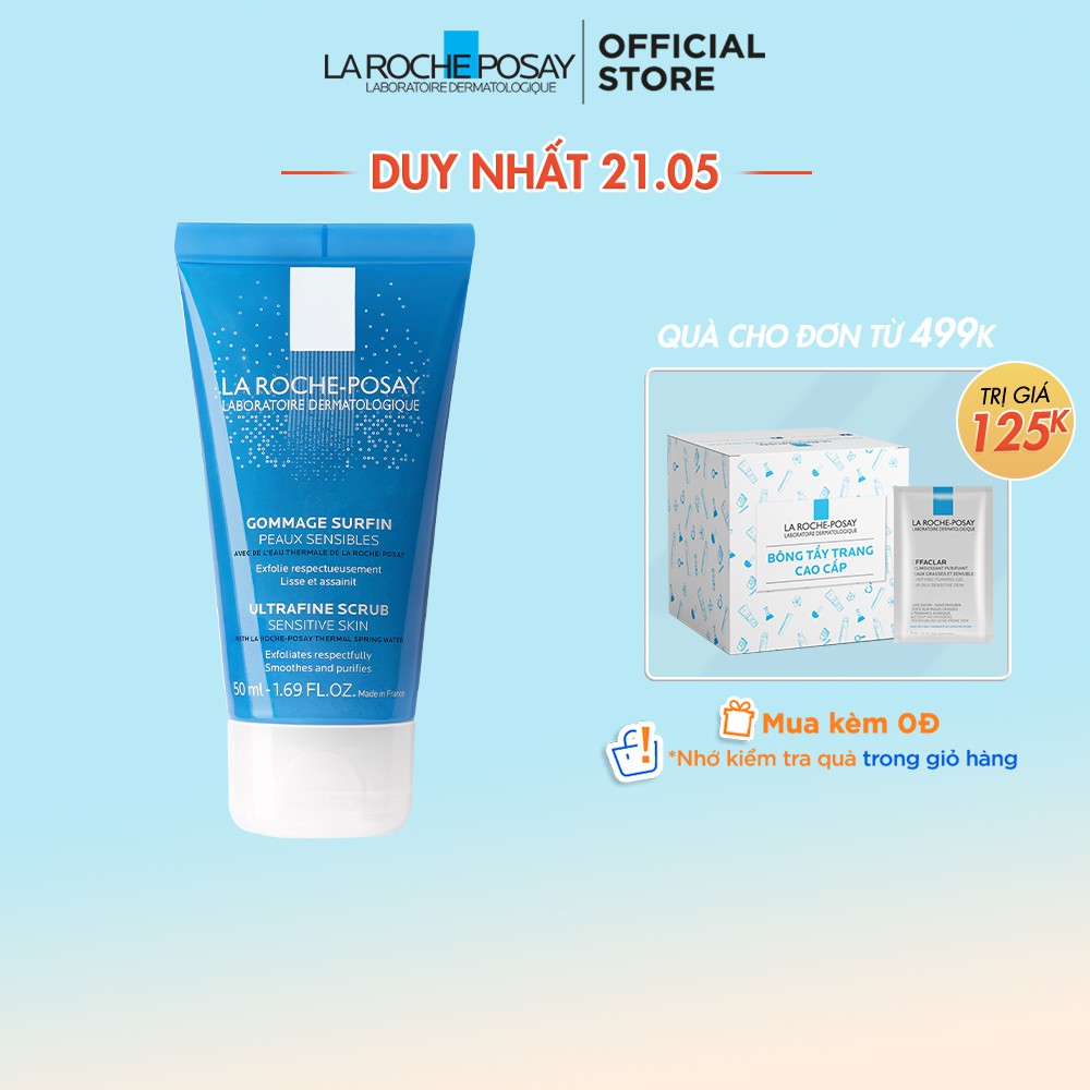 Gel làm sạch tế bào chết dành cho da nhạy cảm La Roche-Posay Ultra Fine Scrub Sensitive Skin 50ml