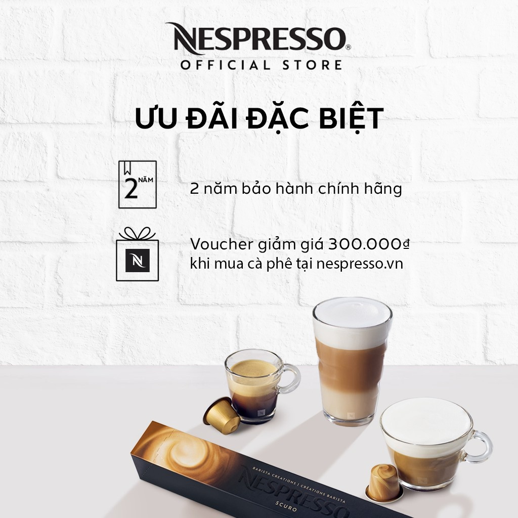 [Mã ELHADEV giảm 4% đơn 300K] Máy pha cà phê Nespresso Essenza Mini Trắng