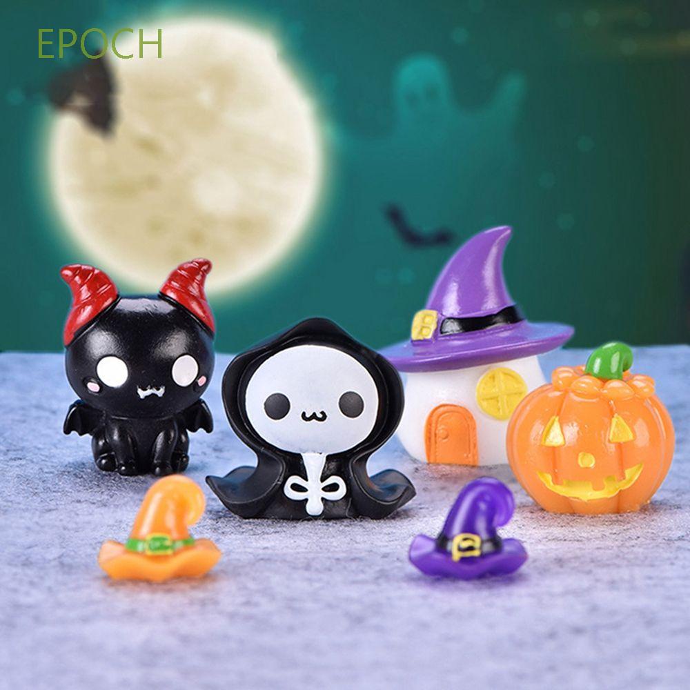 Epoch Mô Hình Chú Nhện / Bí Ngô / Dơi Mini Bằng Nhựa Resin Dễ Thương Dùng Trang Trí Halloween Diy