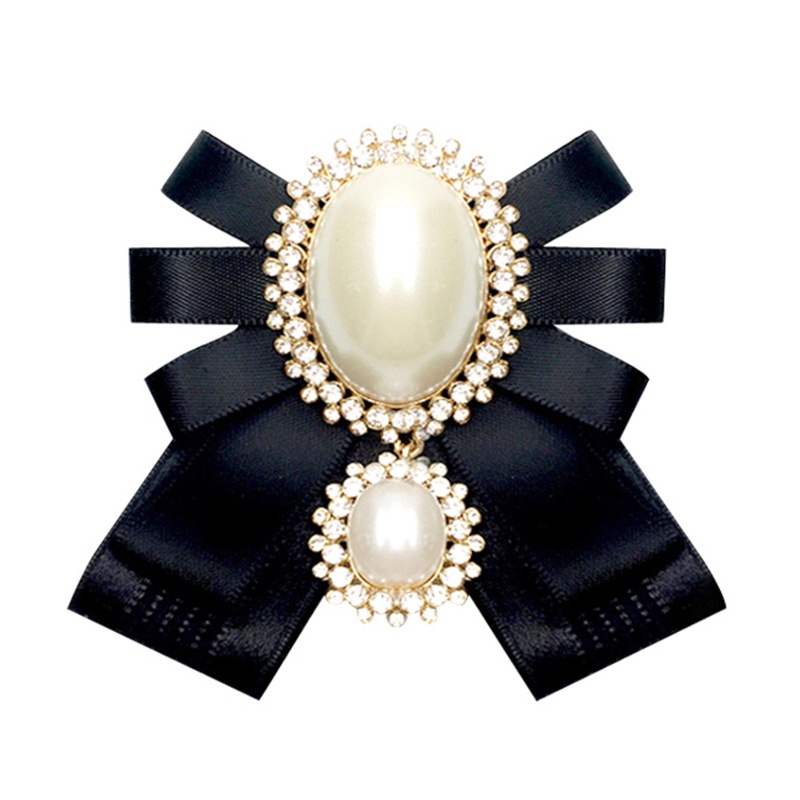 Cà Vạt Ruy Băng Đính Ngọc Trai Giả Phong Cách Hàn Quốc Cho Nữ