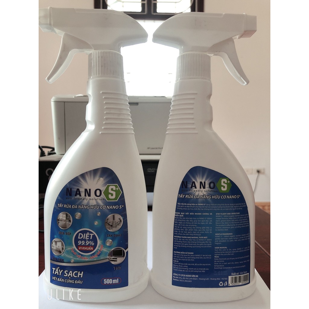 Nước tẩy rửa đa năng hữu cơ Nano Bạc- (500ml)