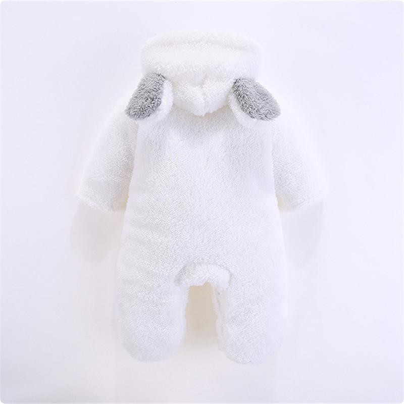 Patin Baby 3D Thiết Kế Hình Gấu Mùa Đông Trùm Đầu Quần Yếm Đồ Liền Thân Jumpsuit Cho Bé Gái/Bé Trai-Z-168-OXUI1