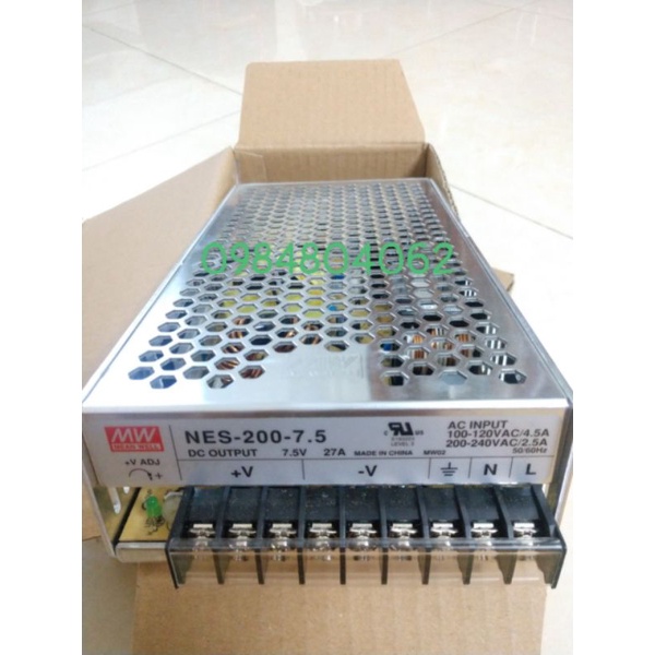 Thanh lý nguồn Meanwell NES-200-7.5, 7.5vdc-200w