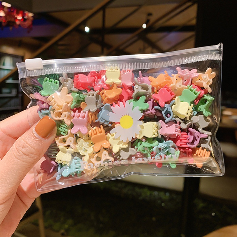 Set 50 Kẹp Tóc Càng Cua Mini Nhiều Màu Sắc YOUYO